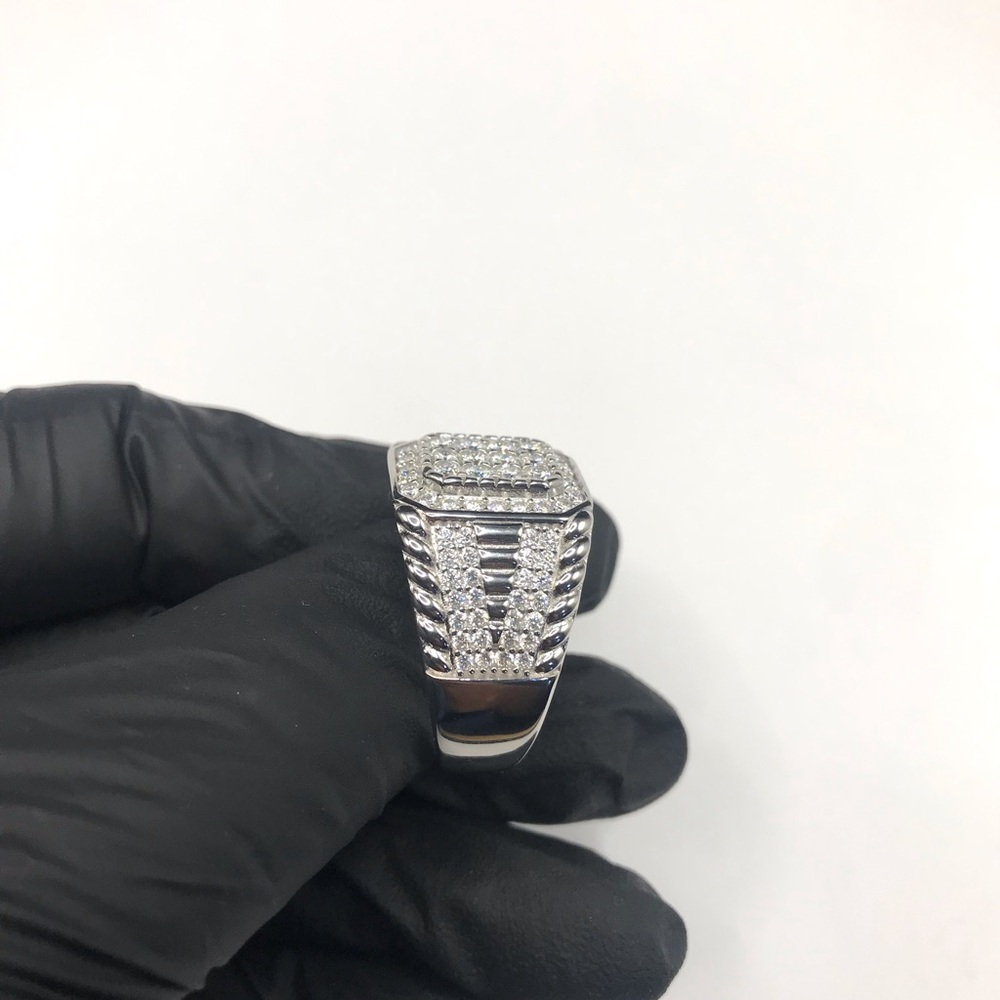 925 Sterling Silver 2.50CT MOISSANITE Men's Ring size 10 or 11 - Picture 4 of 15